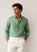 Premium Sage Green Linen Shirt