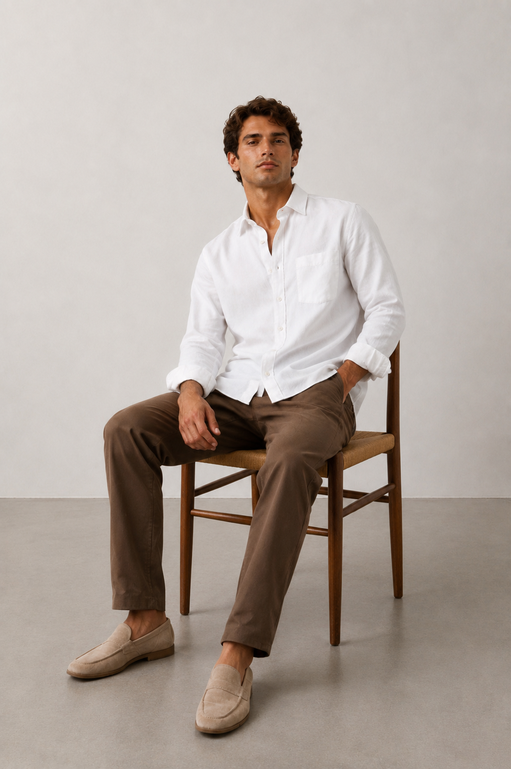 Premium White Linen Shirt