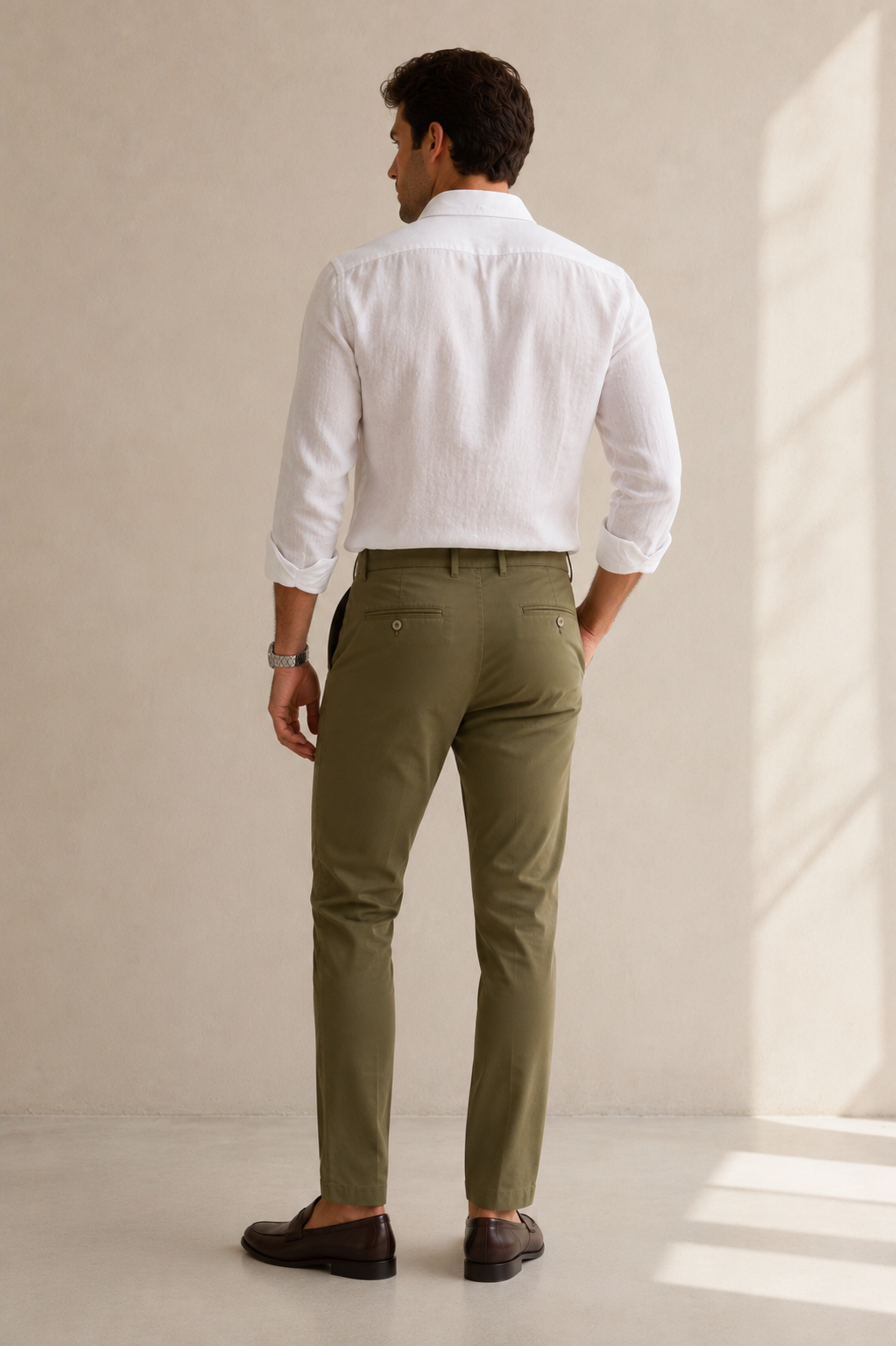 Premium Olive Chinos