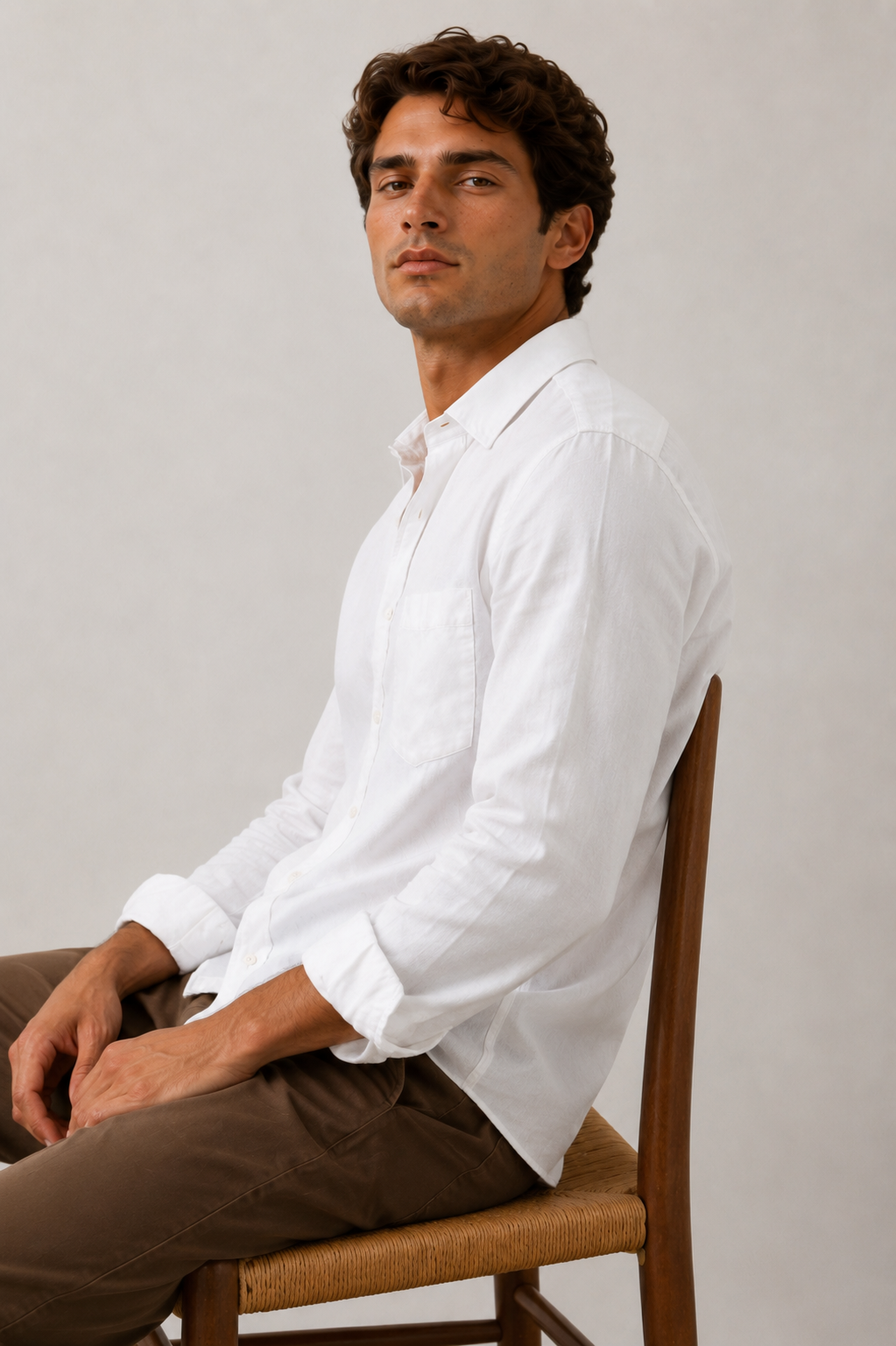 Premium White Linen Shirt