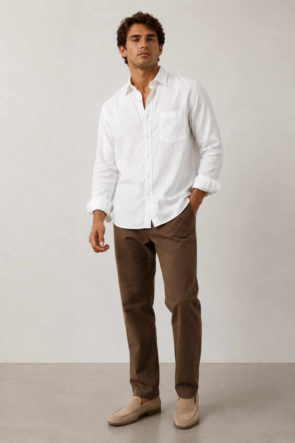 Premium White Linen Shirt