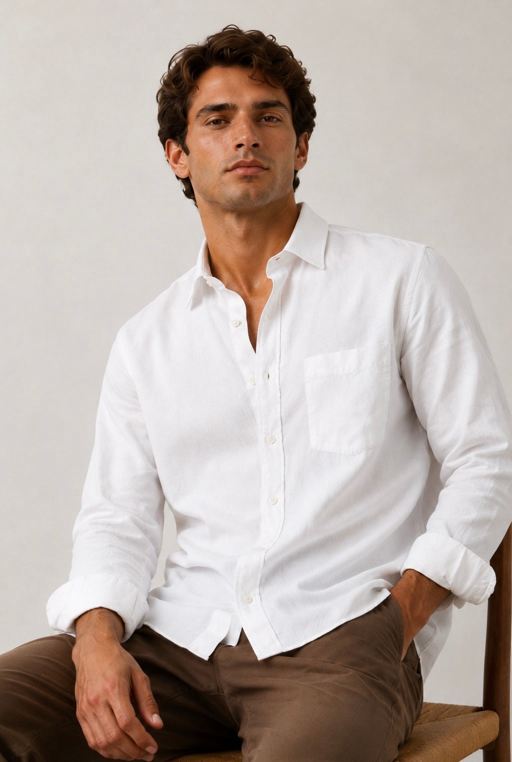 Premium White Linen Shirt