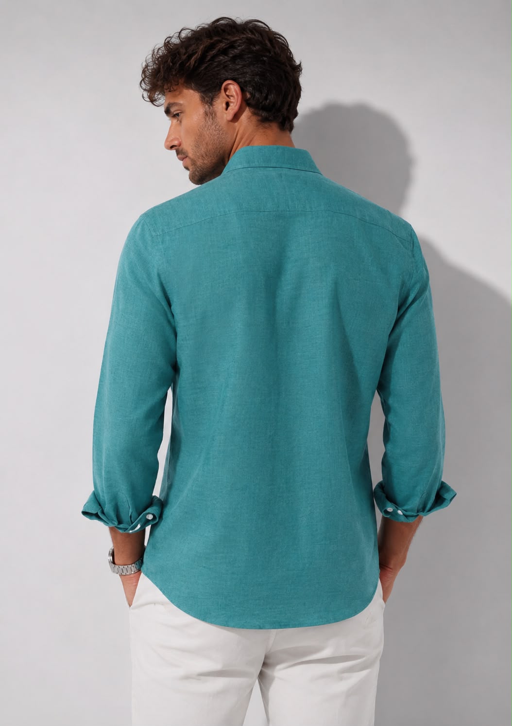 Premium Emerald Linen Shirt